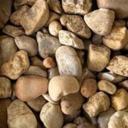 1-1/2 in Brown River Rock decorative stone for landscaping, delivered in South Florida